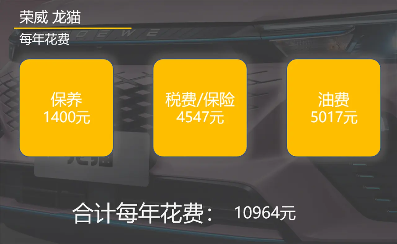 【帮你选车】女车主座驾 荣威首款HEV 荣威龙猫用车成本分析插图13